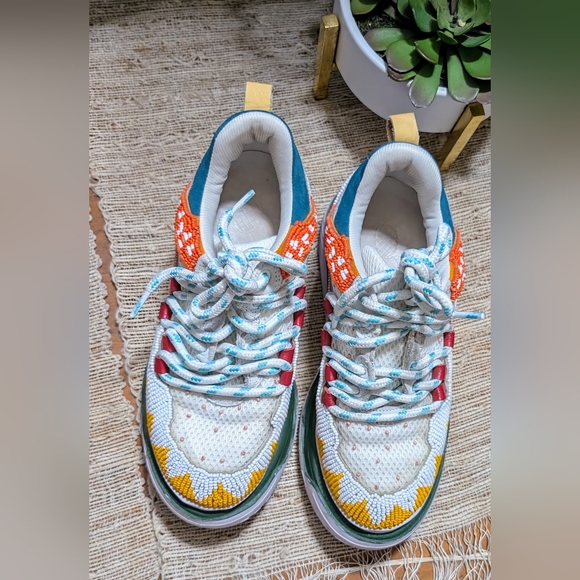 FARM RIO Multicolored Beaded Platform Sneakers - Picture 2 of 5